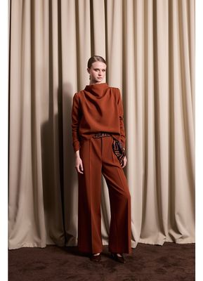 Iben pants reign tailored extra wide rust spice