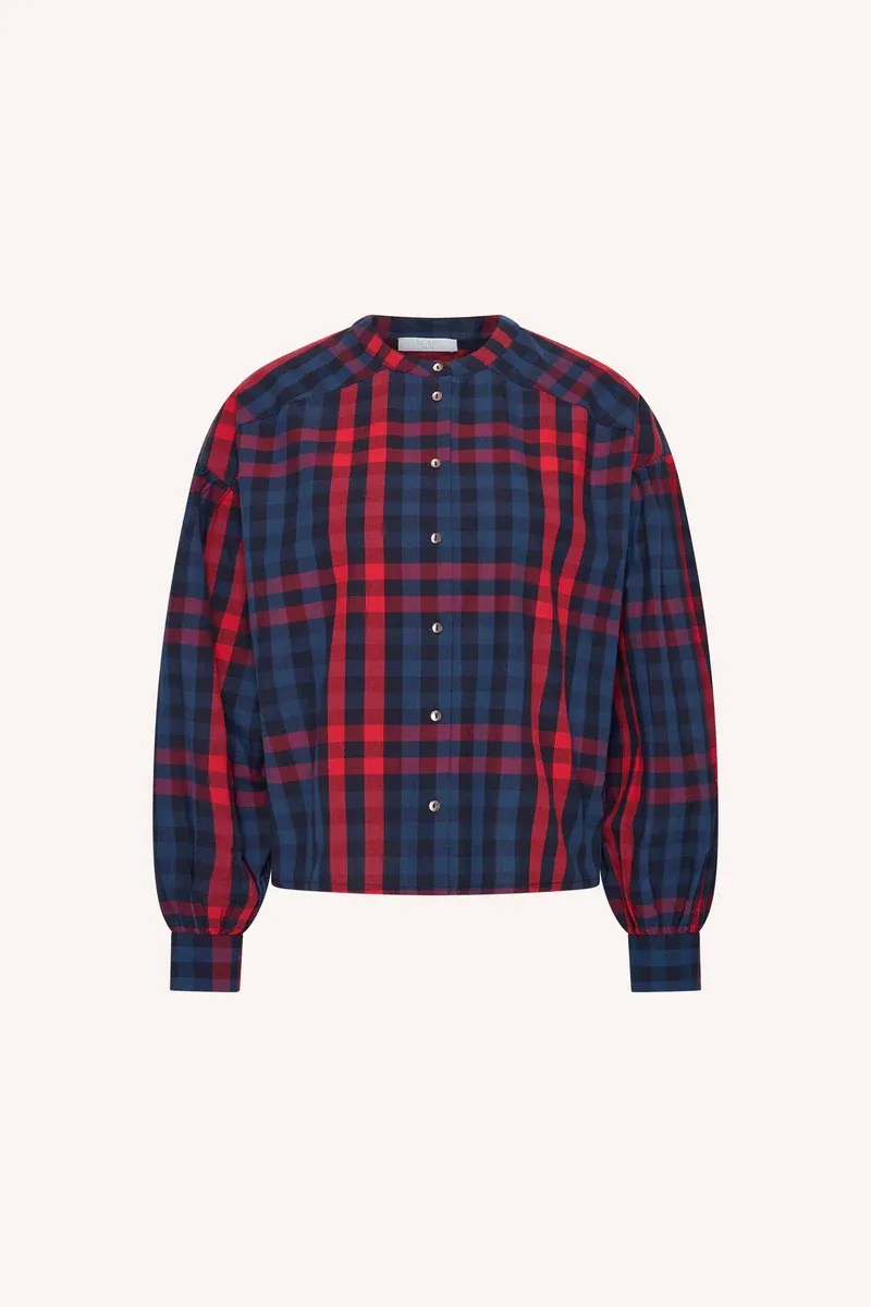 By-Bar Ella red check bloes