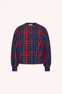 By-Bar Ella red check bloes