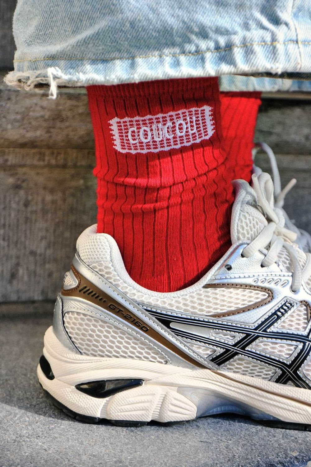 Coucou Meadow socks red