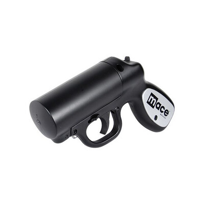 Mace® Pepper Gun Distance Defense Spray with STROBE LED, Matte Black 