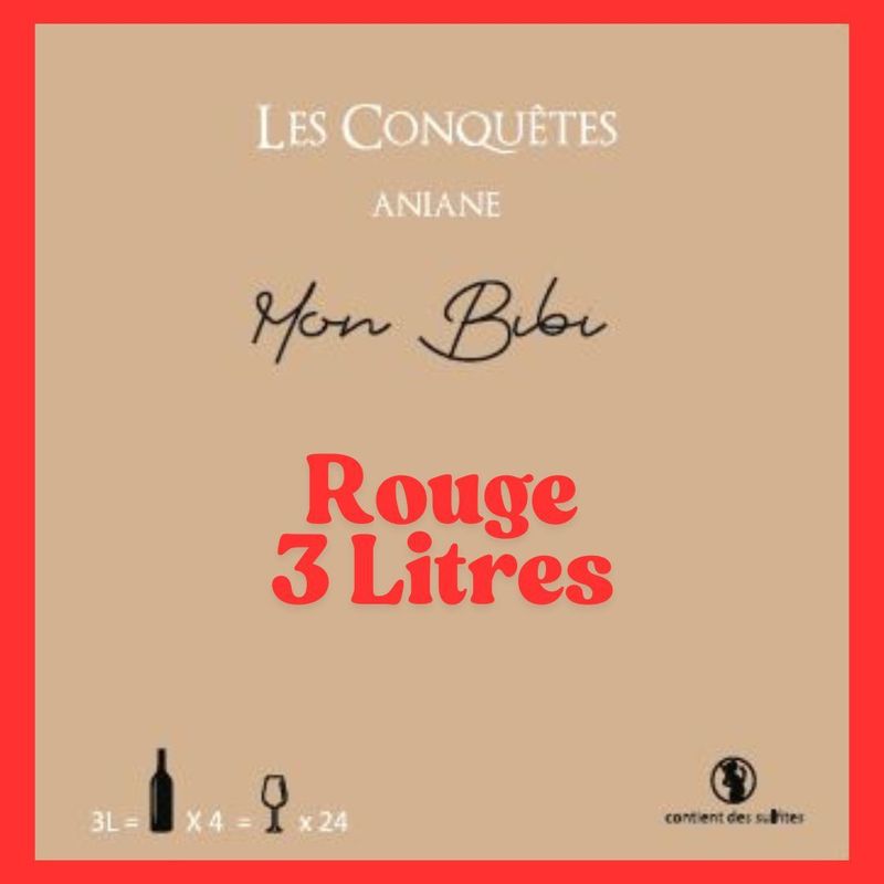 Mon Bibi Rouge 3 Litres