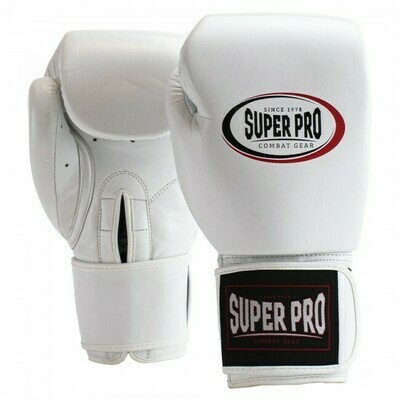 SUPER PRO THAI-PRO LEATHER - THAI BOXINGGLOVES WHITE/BLACK SUPER PRO THAI-PRO LEATHER - THAI BOXINGGLOVES WHITE/BLACK