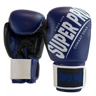SUPER PRO GANTS DE (KICK) BOXE REBELLE BLEU/NOIR/BLANC