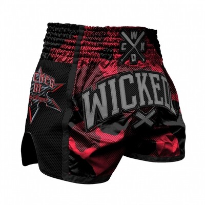 MUAY THAI SHORT ONSET RED/BLACK - SMALL