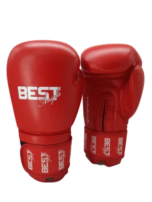 HAVANA RED LEATHER BEST ANGELS GANTS DE BOXE