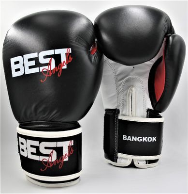 BANGKOK BLACK LEATHER BEST ANGELS GANTS DE BOXE