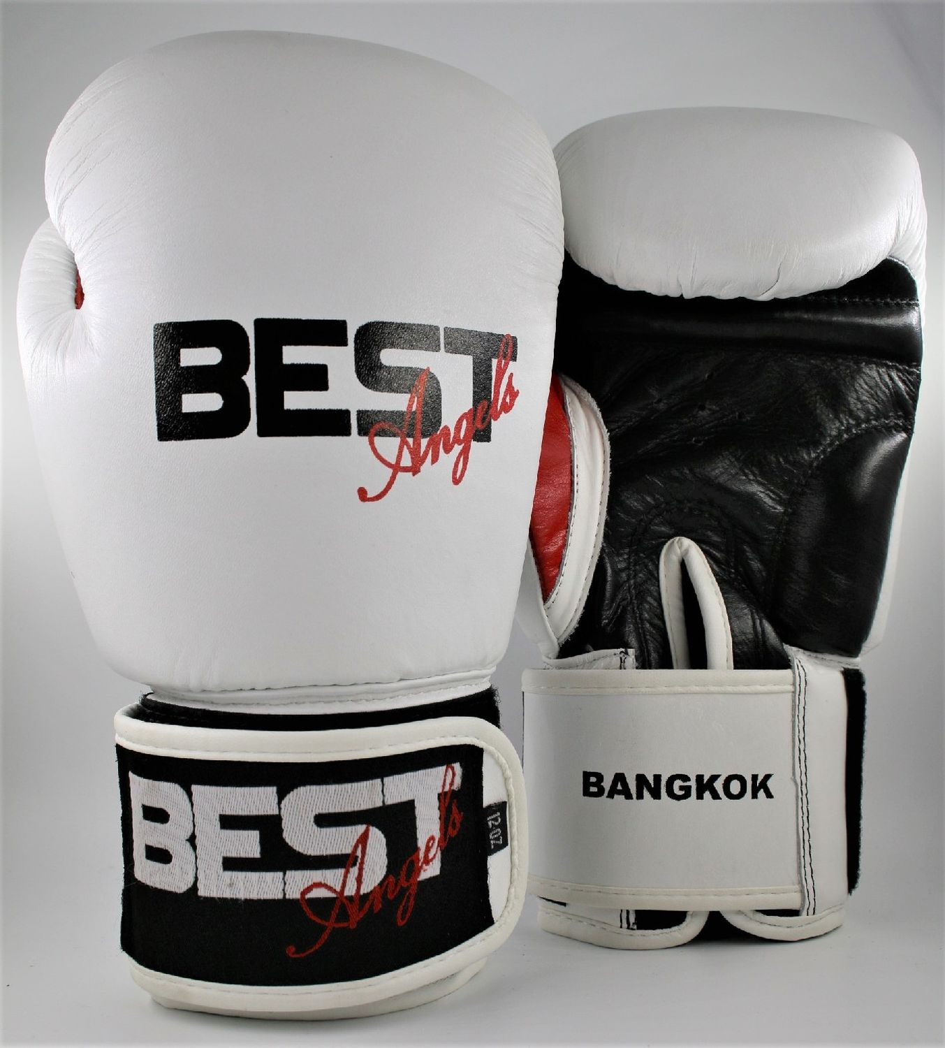 BANGKOK WHITE LEATHER BEST ANGELS GANTS DE BOXE