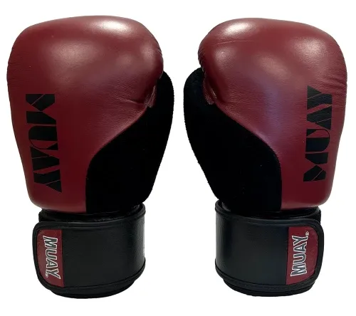 MUAY LEGACY BURGUNDY LEATHER BEST ANGELS GANTS DE BOXE