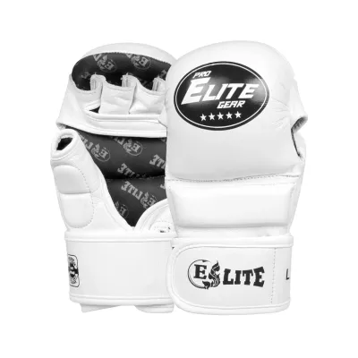 ELITE PRO MMA SPARRING GLOVES WHITE