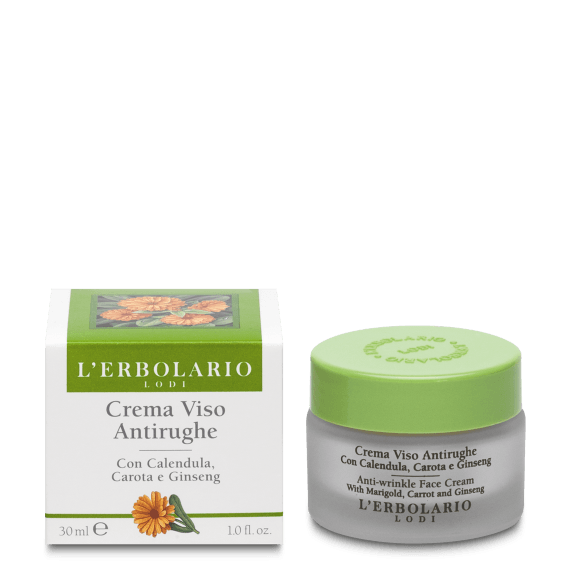 Crema Viso Antirughe con Calendula. Carota e Ginseng 30 ml