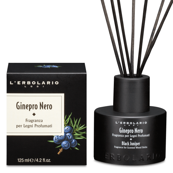 GINEPRO NERO Fragranza per Legni Profumati - con bastoncini neri 125 ml