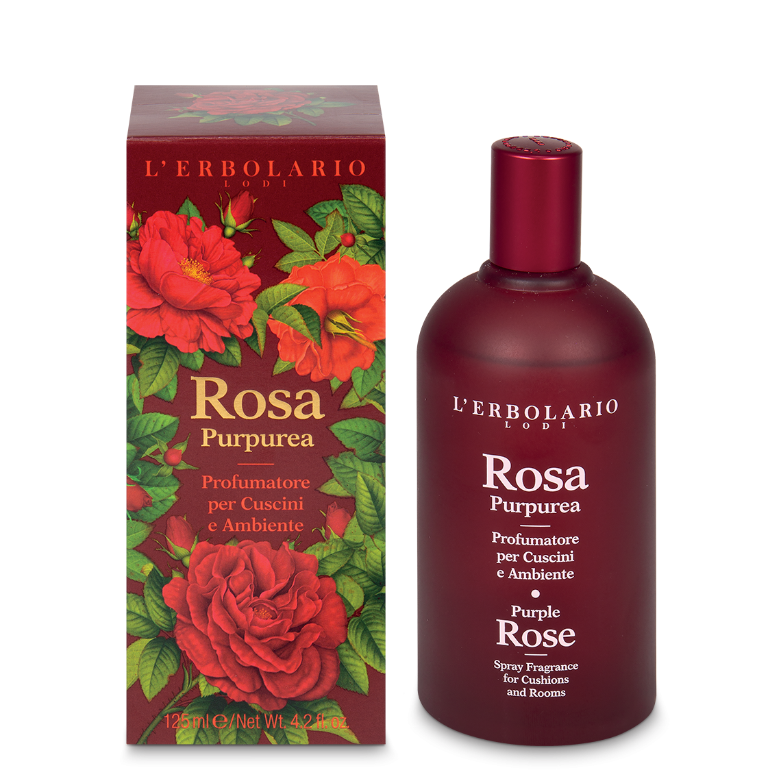 Rosa Purpurea - Profumatore per Cuscini e Ambiente - 125 ml