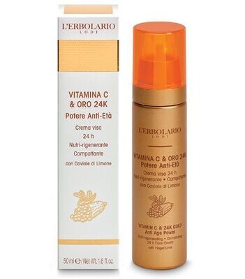 L'Erbolario - Crema Viso Vitamina C & Oro 24K - 50 ml