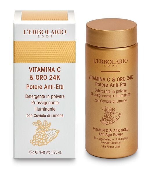 L'Erbolario - Detergente Viso in Polvere Vitamina C & Oro 24K - 35 g.