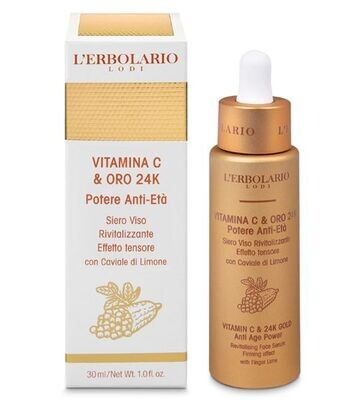 L'Erbolario - Siero Viso Vitamina C & Oro 24K - 30 ml.