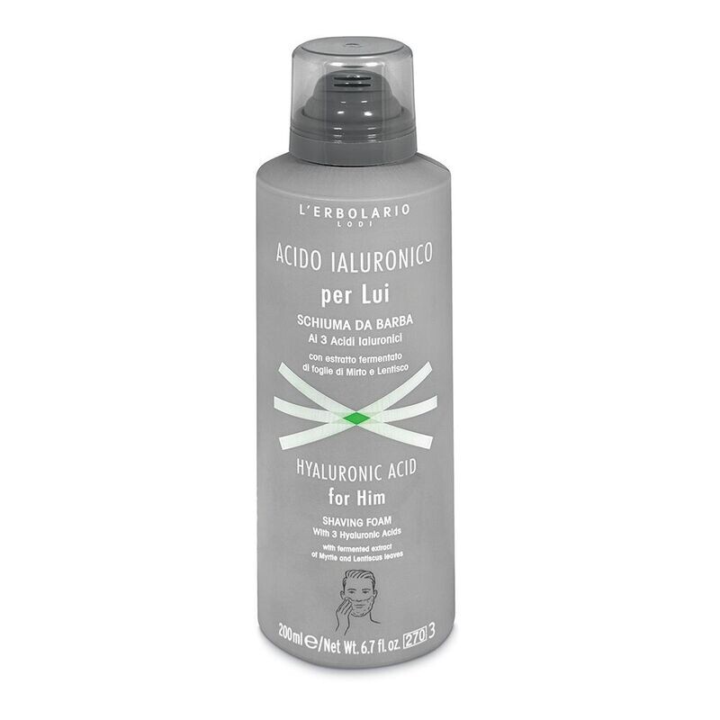 Acido Ialuronico per Lui - Schiuma da Barba Ai tre Acidi Ialuronici 200 ml.