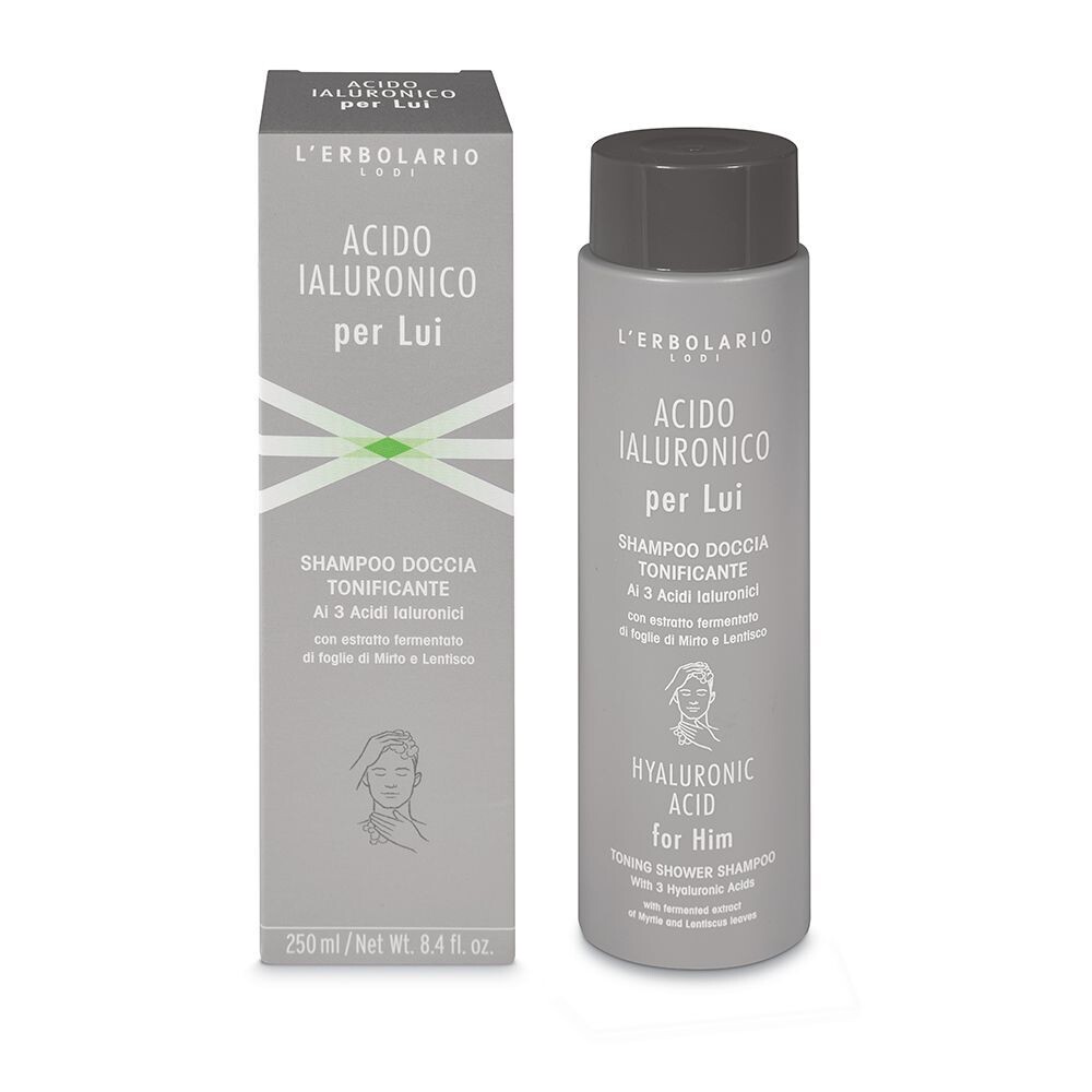 Acido Ialuronico per Lui - Shampoo Doccia Tonificante Ai tre Acidi Ialuronici 250 ml.