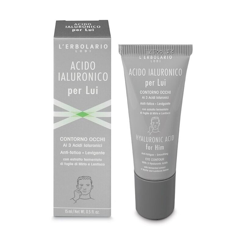 Acido Ialuronico per Lui - Contorno occhi Ai tre Acidi ialuronici Anti-fatica • Levigante. 15 ml.