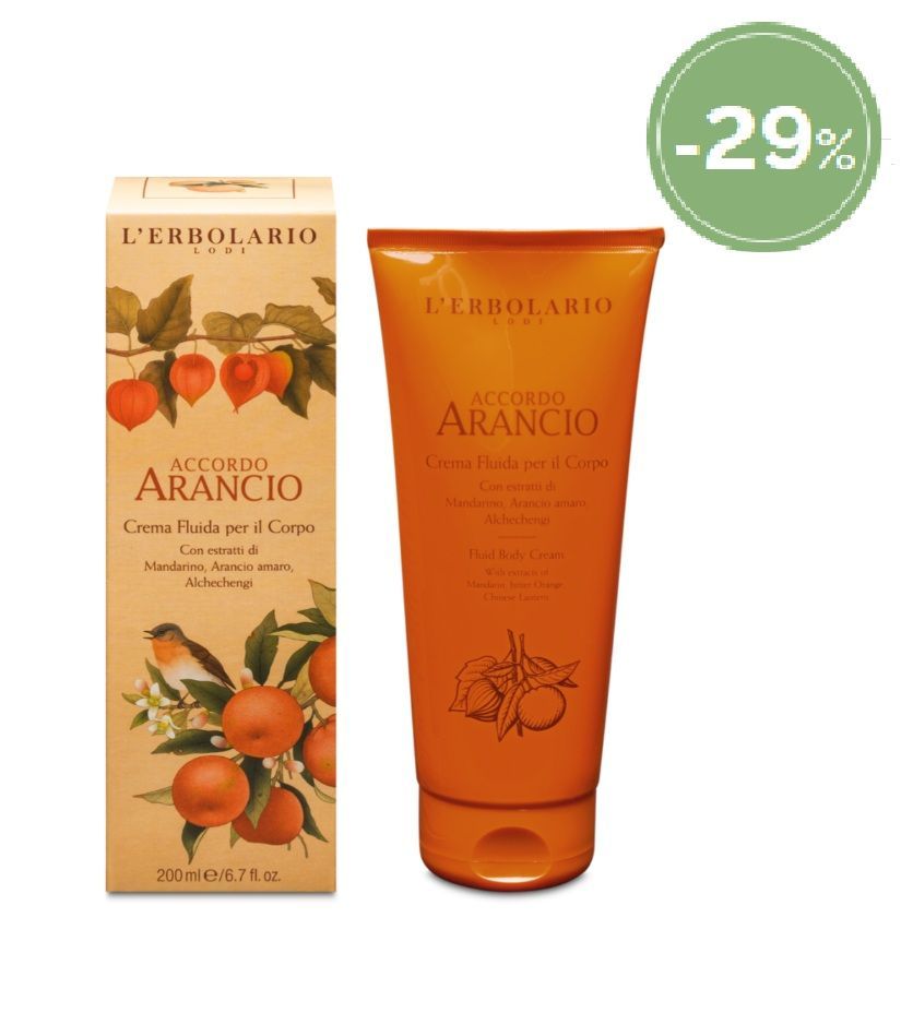 ERBOSCONTO - Accordo Arancio Crema Fluida per il Corpo 200 ml