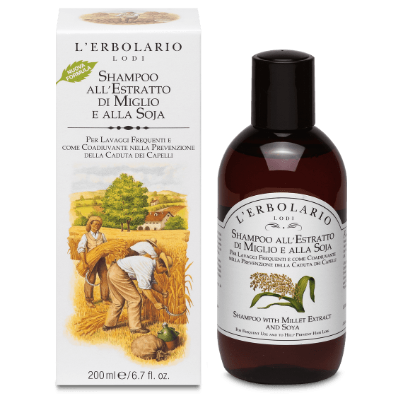 MIGLIO E SOJA Shampoo all'Estratto di Miglio e alla Soja 200 ml MIGLIO E SOJA Shampoo all'Estratto di Miglio e alla Soja 200 ml