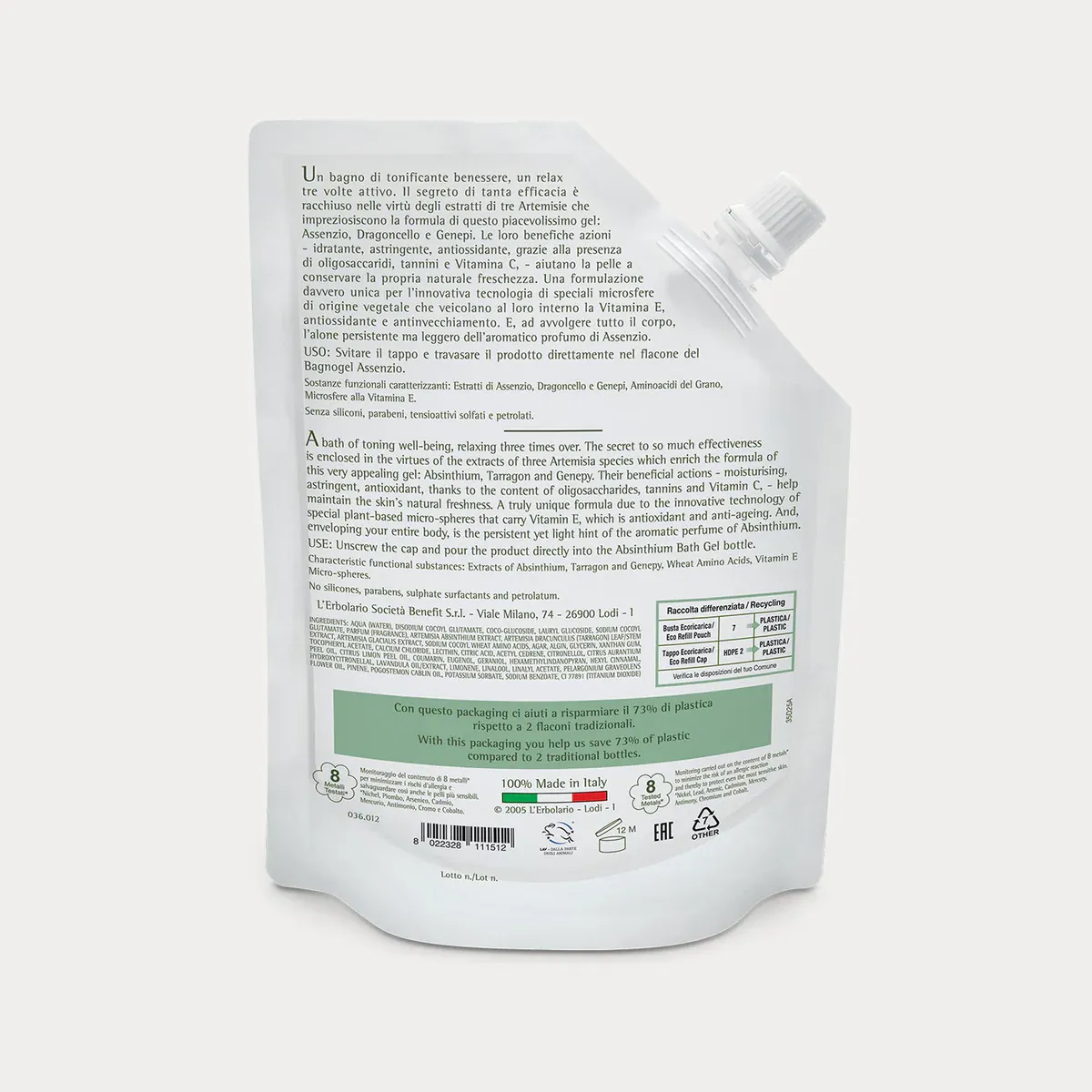 Assenzio - Bagnogel Ecoricarica 500 ml