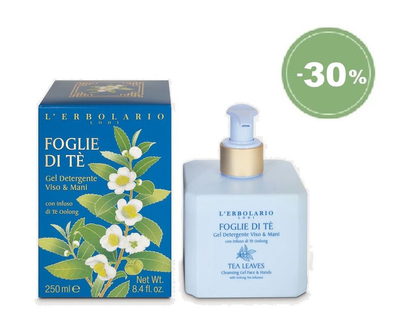 ERBOSCONTO - FOGLIE DI TÈ Gel Detergente Viso & Mani