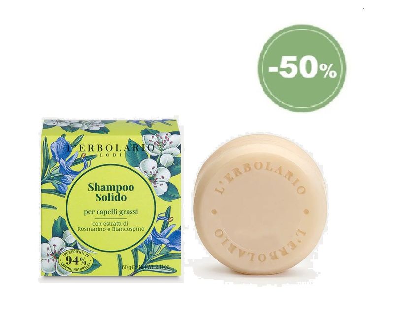 ERBOSCONTO - Shampoo Solido per capelli grassi 60 g