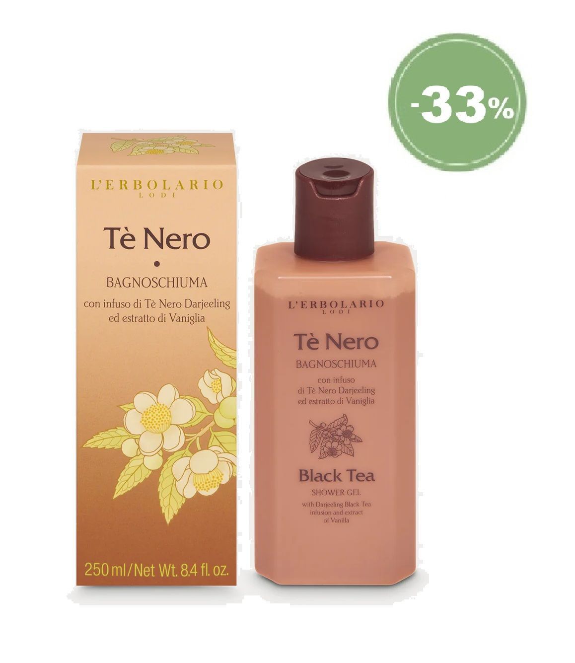 ERBOSCONTO - Tè Nero Bagnoschiuma 250 ml ERBOSCONTO - Tè Nero Bagnoschiuma 250 ml