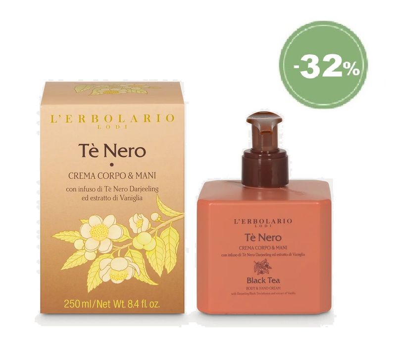 ERBOSCONTO - Tè Nero Crema Corpo & Mani 250 ml