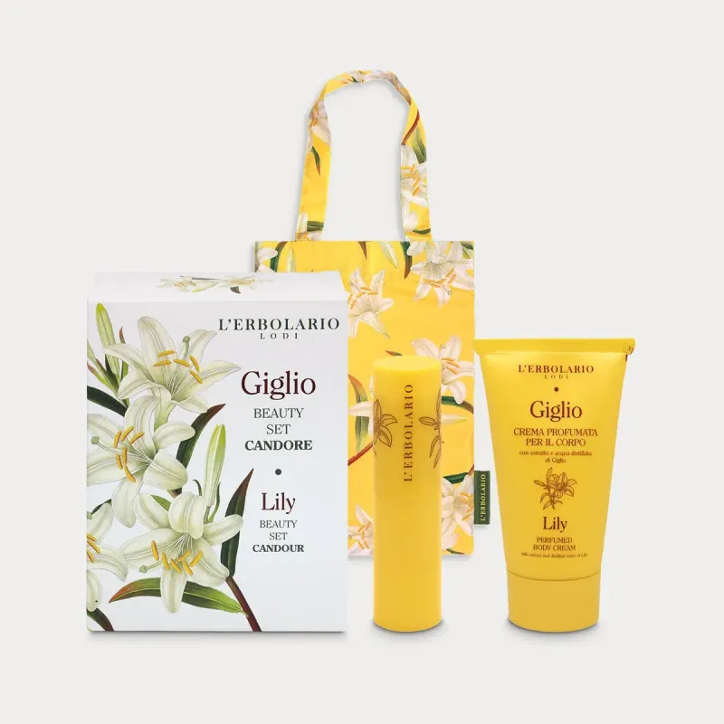 Giglio Beauty Set Candore -  Profumo Solido Giglio 9 g;  Crema Profumata per il Corpo Giglio 75 ml