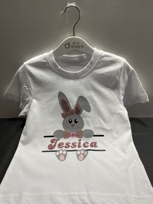 Personalised Girls Bunny T-Shirt