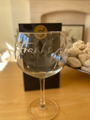 Personalised Gin glass with Gift box