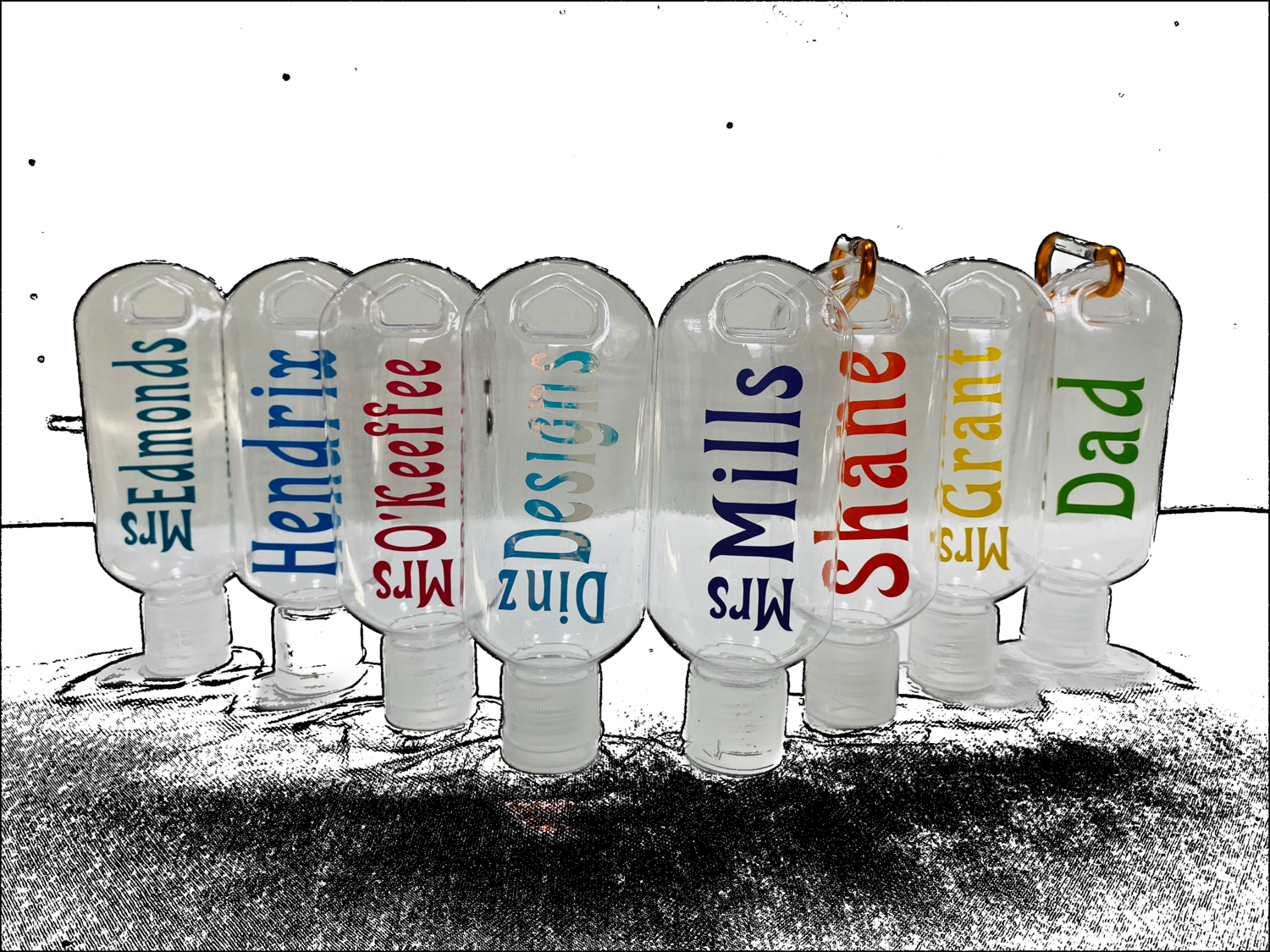 Personalised Travel bottles set