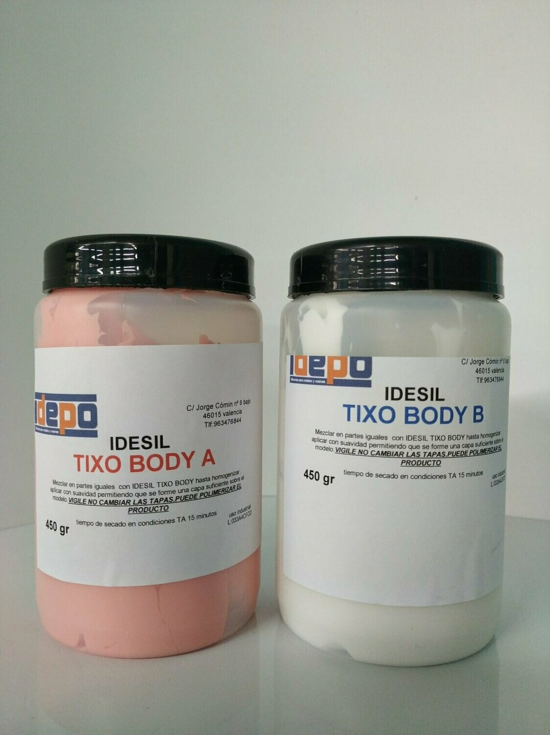 IDESIL TIXO BODY 900 GRS silicona para copia de partes del cuerpo
