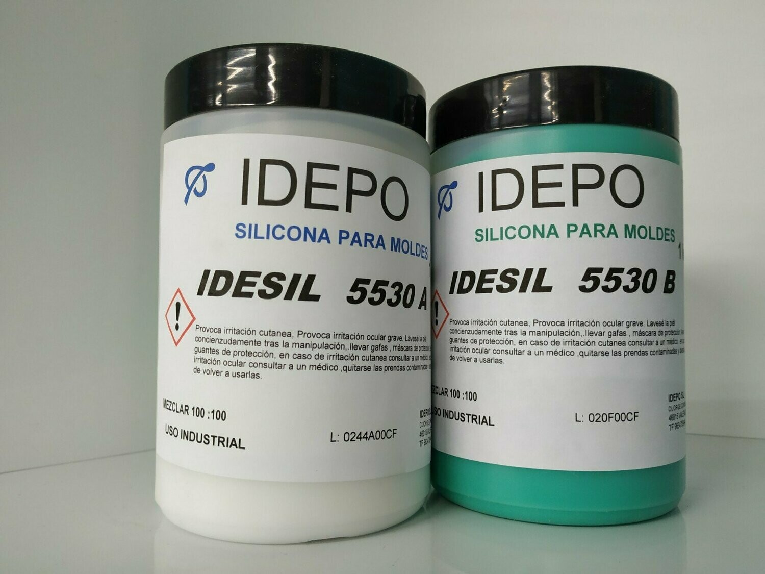 IDESIL 5530 verde- silicona para moldes.  ideal miniaturas y joyeria