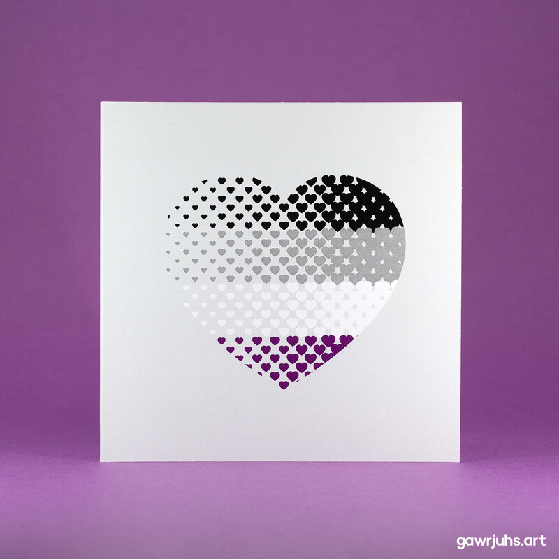 Heart: Asexual Pride Card
