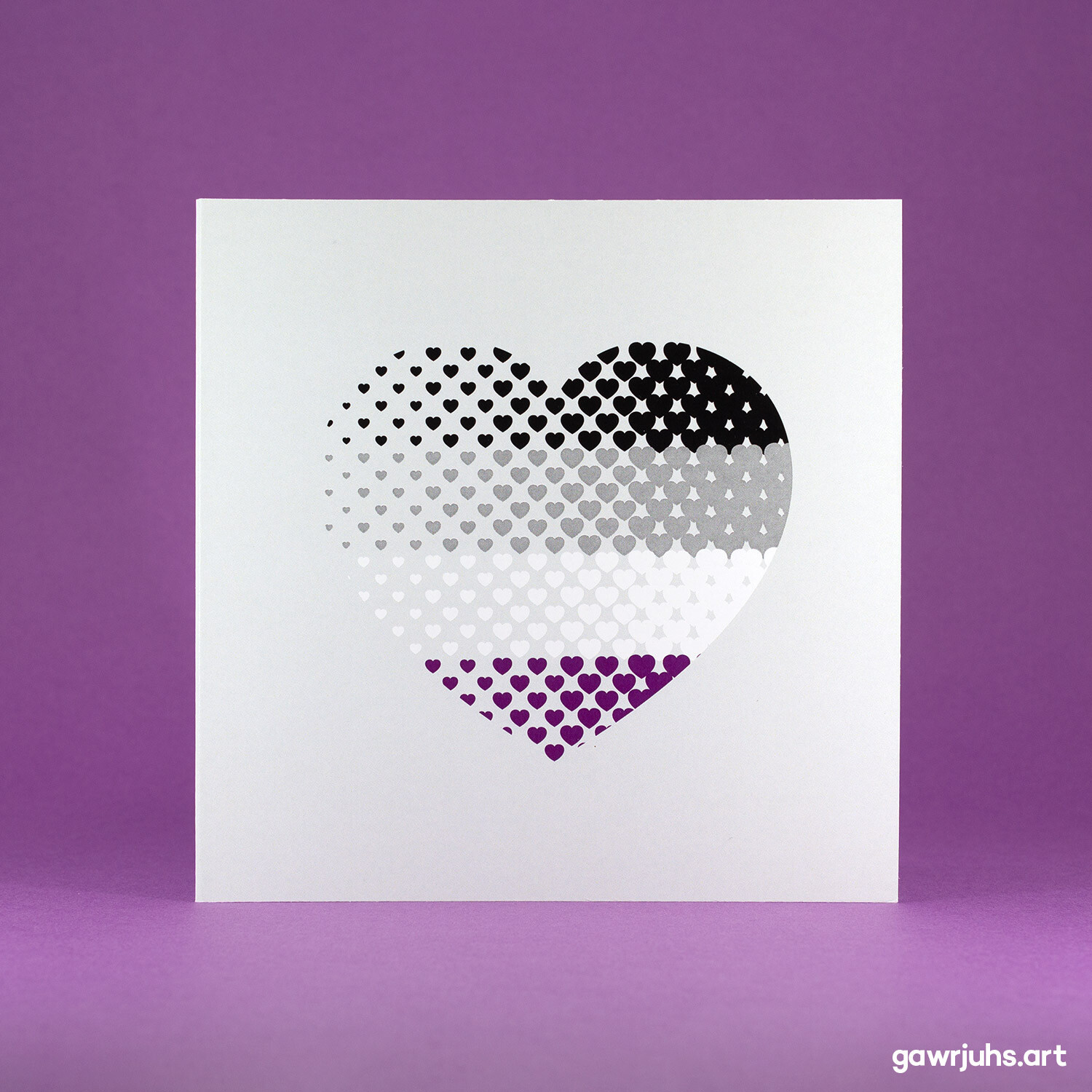Heart: Asexual Pride Card