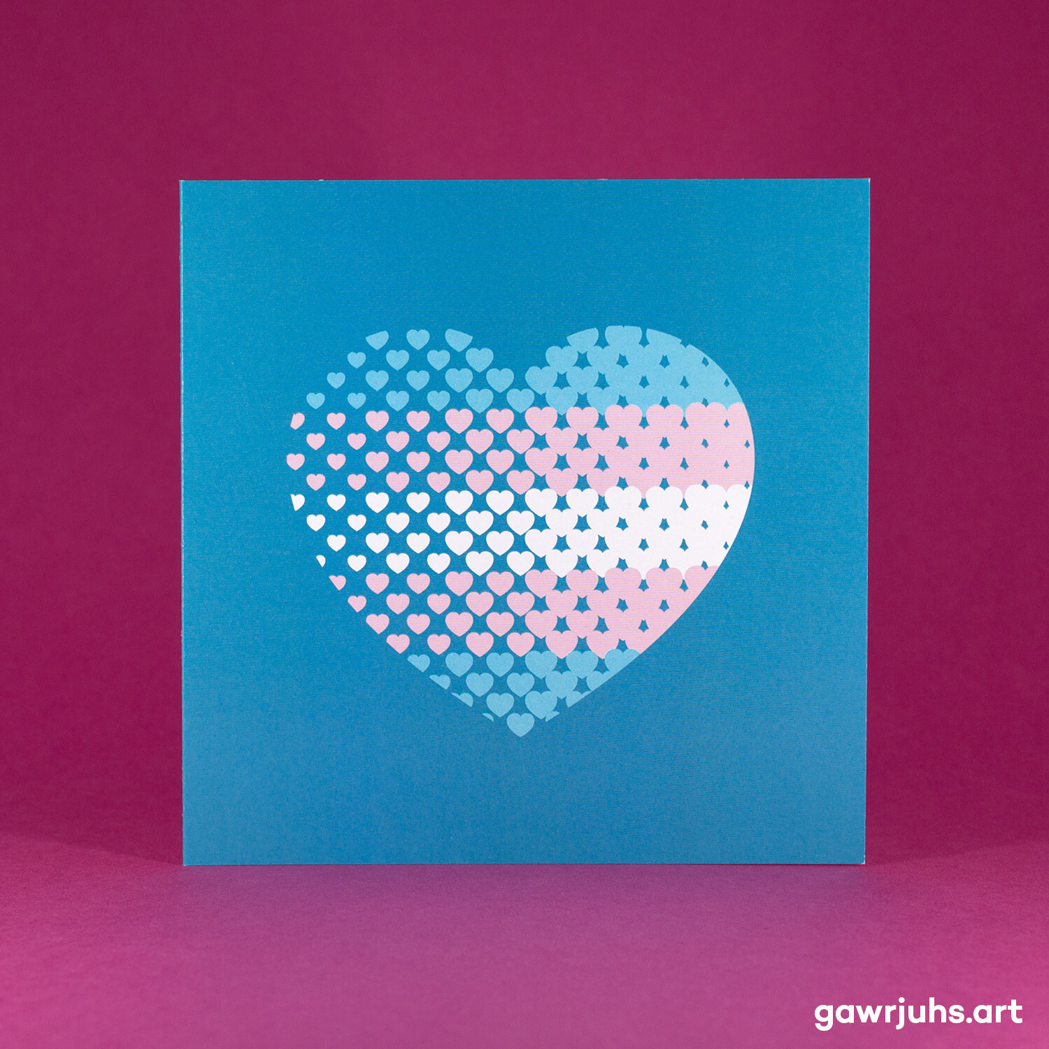 Heart: Trans Pride Card