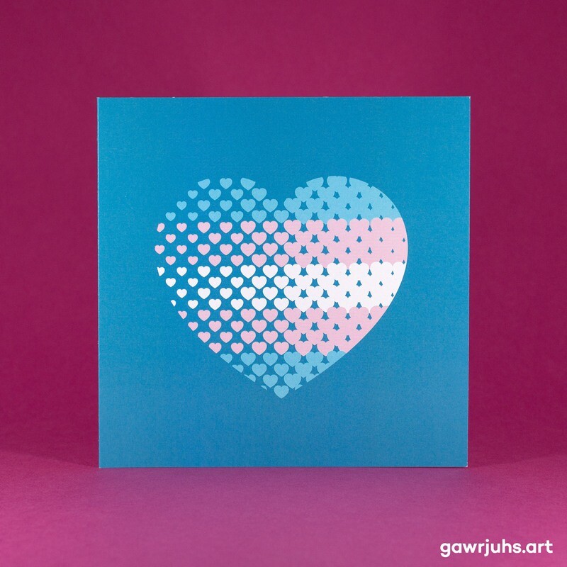 Heart: Trans Pride Card