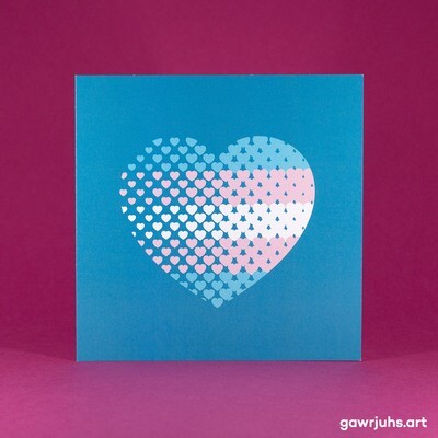 Heart: Trans Pride Card