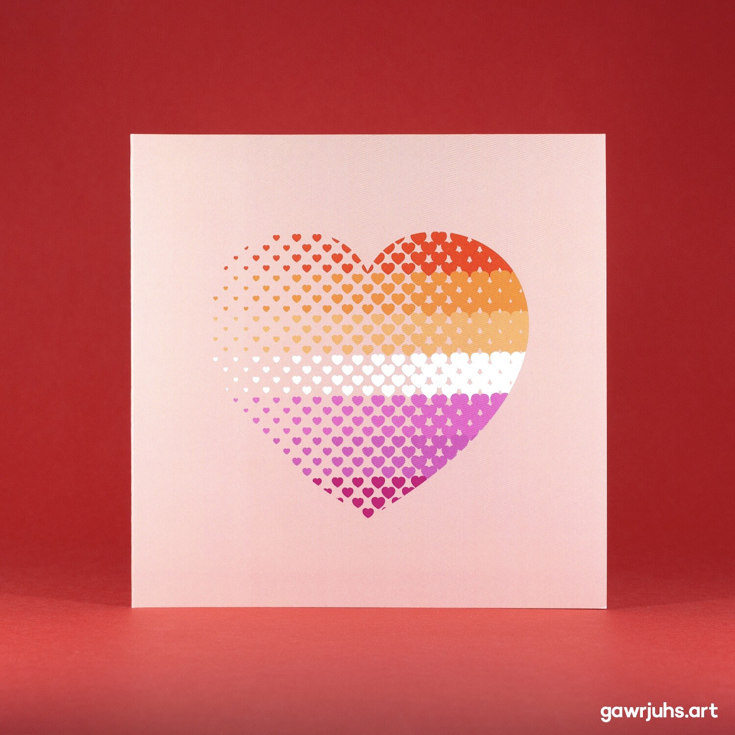 Heart: Lesbian Pride Card