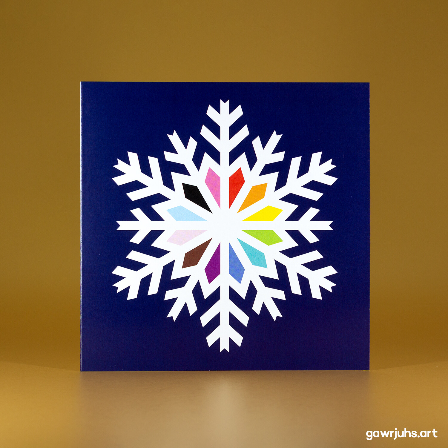 Snowflake: Progress Pride Card