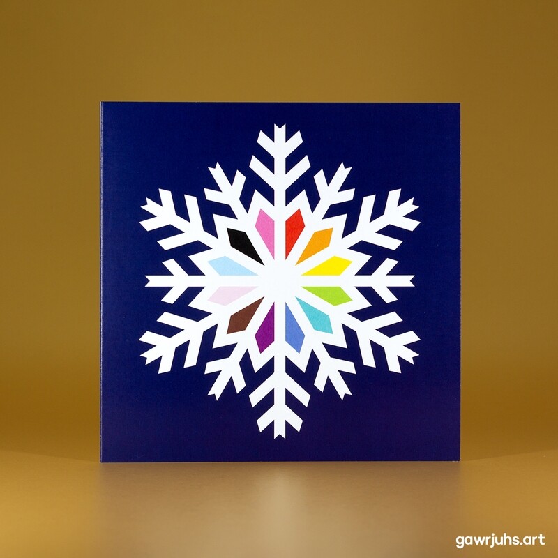 Snowflake: Progress Pride Card
