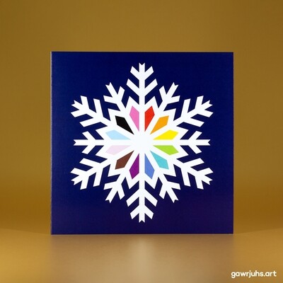 Snowflake: Progress Pride Card