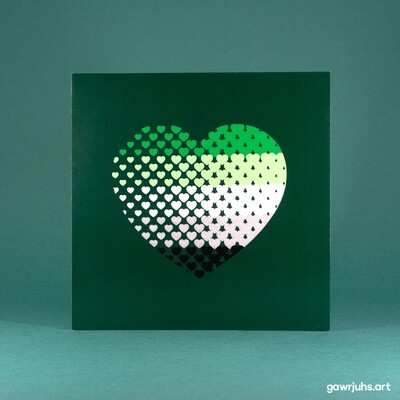 Heart: Aromantic Pride Card