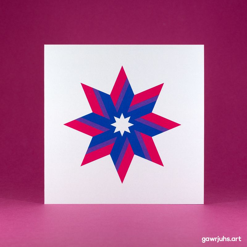 Star: Bisexual Pride Card