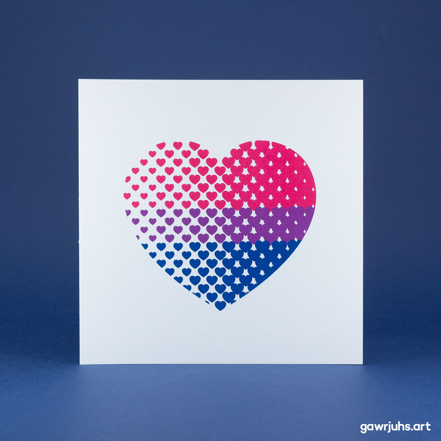 Heart: Bisexual Pride Card