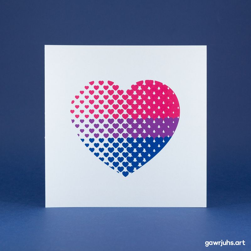 Heart: Bisexual Pride Card