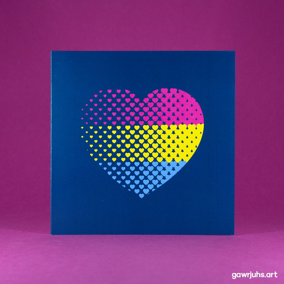 Heart: Pansexual Pride Card